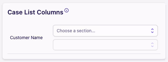 Blank case list column mapping