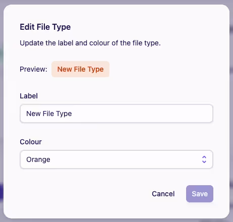 Settings file types edit