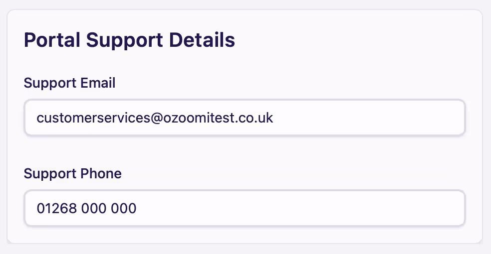 Complete portal support information